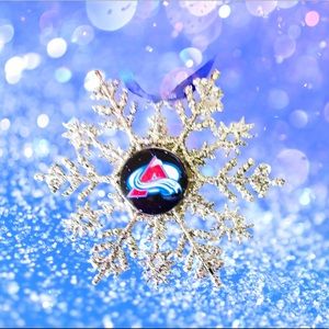 Colorado AVALANCHE Hockey Handmade Snowflake Ornament *NEW*